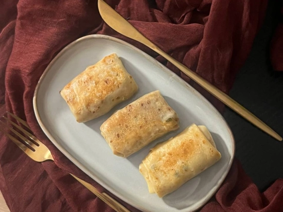 Domowe naleśniczki z twarogiem i pieczoną dynią (zamrożone)