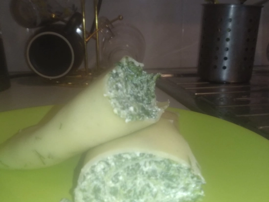 naleśniki ze szpinakiem i serm