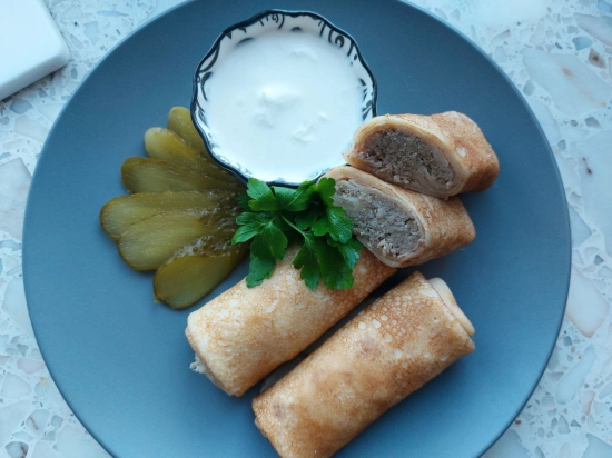 Naleśniki z mięsem z kurczaka