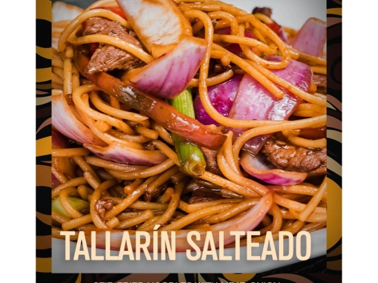 Tallarín saltado de carne