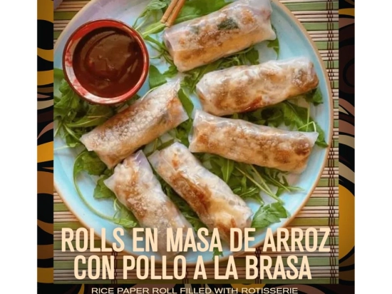 Rollos frito de pollo a la brasa