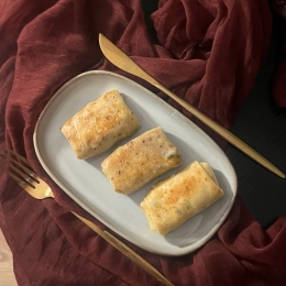 Domowe naleśniczki z twarogiem i pieczoną dynią (zamrożone)