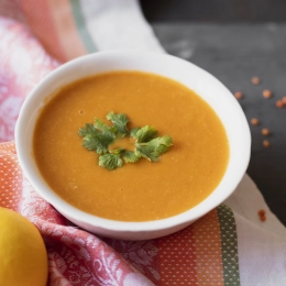 Zupa krem z czerwonej soczewicy (Vegan).