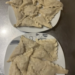 Pierogi ruskie 8 szt porcja