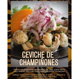 Ceviche de champiñones