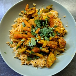 Risotto z kurczakiem i warzywami