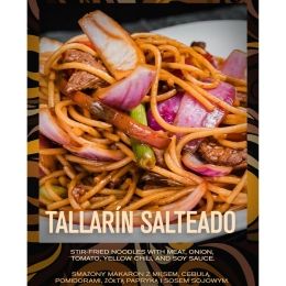 Tallarín saltado de carne