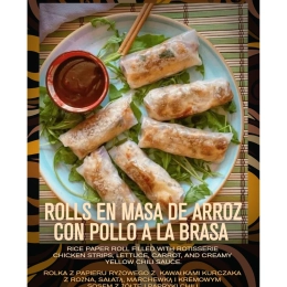 Rollos frito de pollo a la brasa