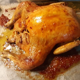 Pieczony kurczak zagrodowy