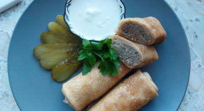 Naleśniki z mięsem z kurczaka