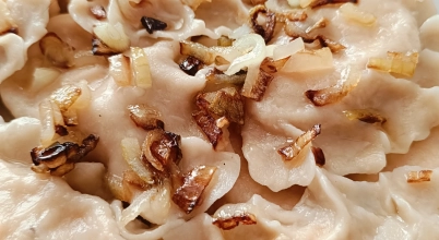 Pierogi ruskie z boczkiem