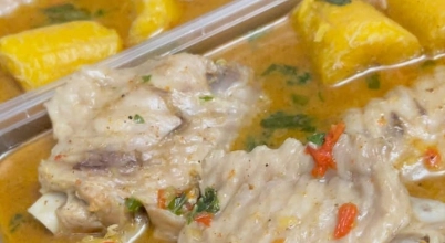 Chicken pepper soup with Plaintain