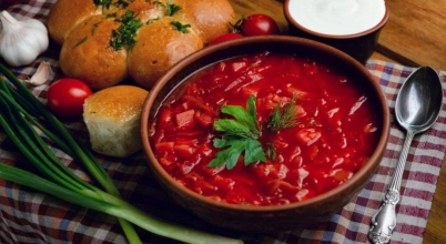 Barszcz ukraiński z wołowiną