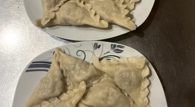 Pierogi z kapustą kwaszoną i pieczarkami