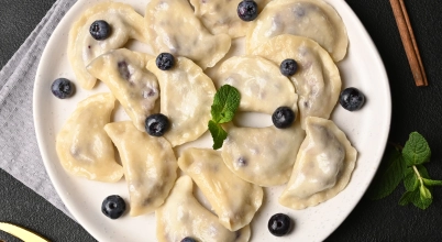 Pierogi z jagodami (bez cukru)